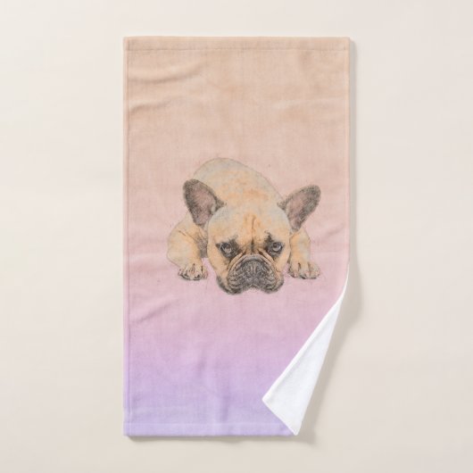 Bouledogue français - chien de Frenchie (Serviette à main)