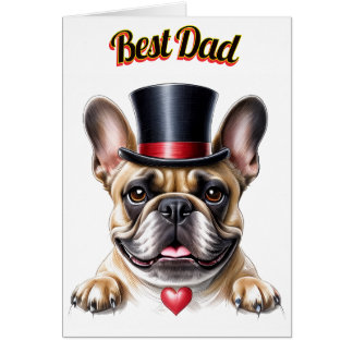 Bouledogue français Cœur Fête des Pères Bouledogue