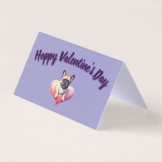 Bouledogue français coeur Saint-Valentin  (Back)