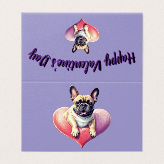 Bouledogue français coeur Saint-Valentin  (Outside Unfolded)