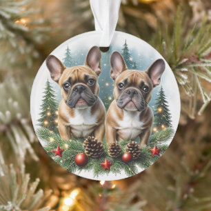 Bouledogue français Couronne de Noël Bulldog