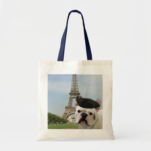 Bouledogue français dans le sac fourre-tout de (Devant)