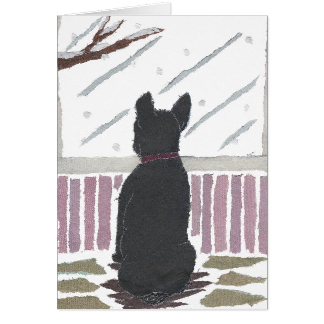 Bouledogue français, Frenchie, neige, hiver, art (Devant)