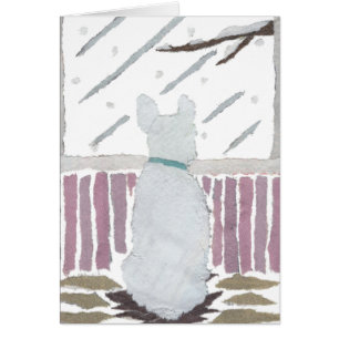 Bouledogue français, Frenchie, neige, hiver, art
