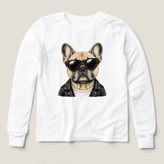 Bouledogue français Graphique de chien cool (Motif recto)