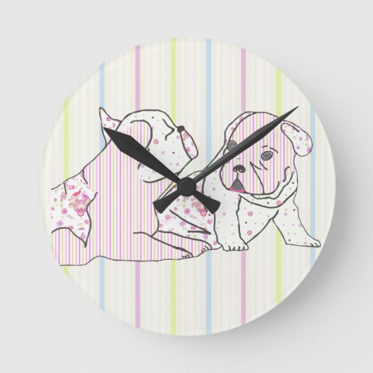 Bouledogue français Horloge (Recto)