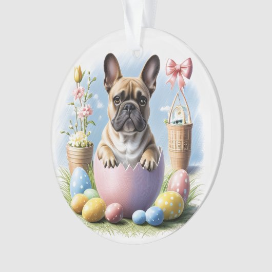 Bouledogue français Joyeuses Pâques (devant)