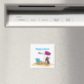 Bouledogue français Magnet heureux d'été (In Situ (Lave-vaisselle))