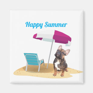 Bouledogue français Magnet heureux d'été