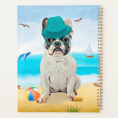 Bouledogue français sur la plage (Dos)