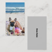 Bouledogue français sur la plage Carte postale (Devant / Derrière)