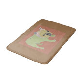 bouledogue français, tapis de bain (Angle)