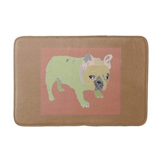 bouledogue français, tapis de bain (Devant)