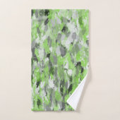 Boules à peintures vertes gris et citron vert (Serviette à main)