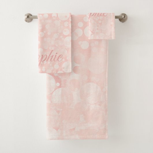 Boules blanches roses pois girly (En situation)