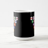 Boules de billard / Billard : Mugs à café (Centre)