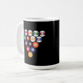Boules de billard / Billard : Mugs à café (Devant gauche)