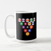 Boules de billard / Billard : Mugs à café (Gauche)