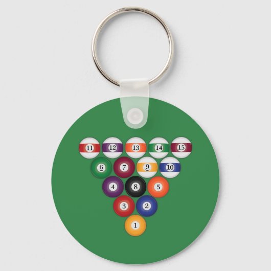 Boules de billard : Porte-clés (Recto)