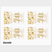 Boules de Champagne Gold de luxe Étiquette d'anniv (Feuille)