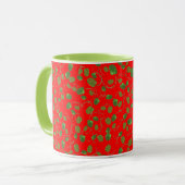 Boules de coquelicot chic sur la Mug de café rouge (Devant gauche)