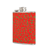 Boules de coquelicot sur flacon rouge vif (Gauche)