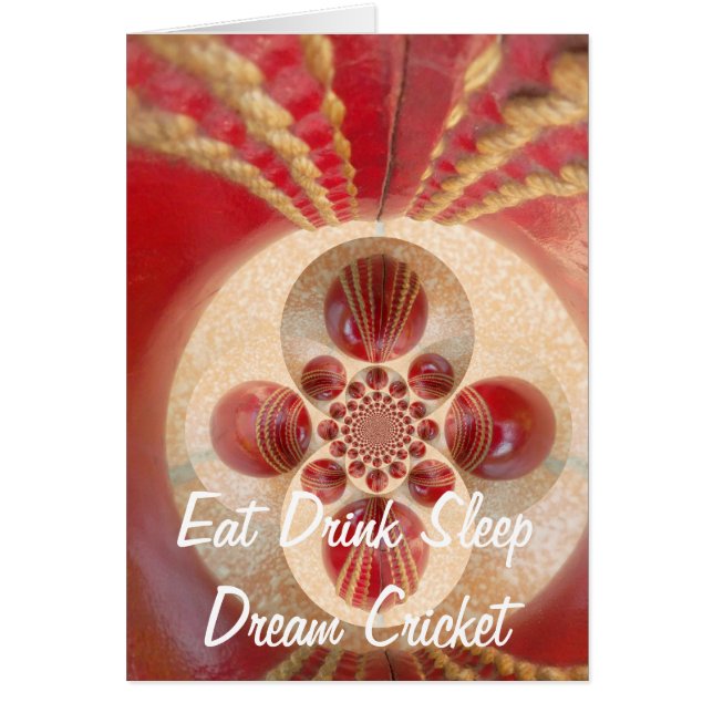 Boules de cricket rouge Art Abstrait Design d'impr (Devant)