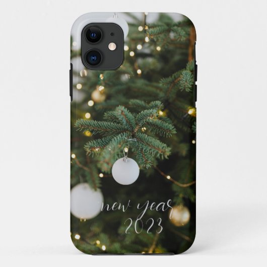 Boules de fête sur le coque iphone de Noël (Dos)