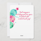 Boules de fil arbre tricot crochet carte de Noël (Dos)