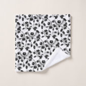 boules de football motif athlète nom garçons fille (Gant de toilette)