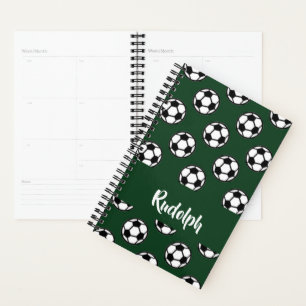 Boules de football motif vert