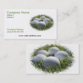 Boules de golf sur un carte de visite (Devant / Derrière)