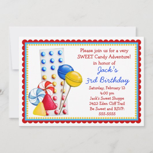 Boules de gomme et invitation de boutons de (Devant)