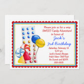 Boules de gomme et invitation de boutons de (Devant / Derrière)