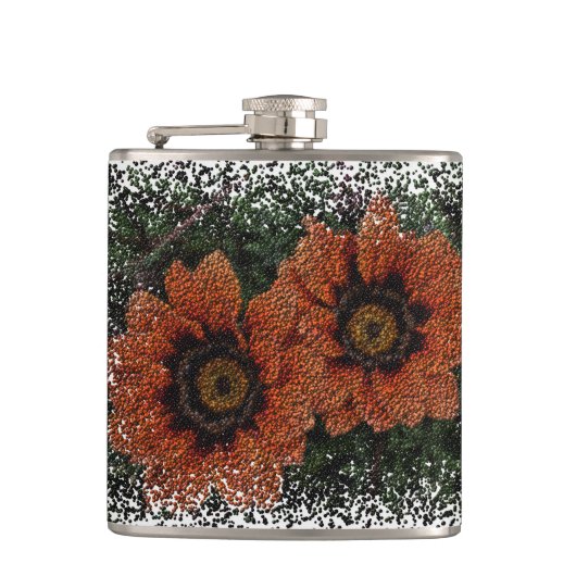 Boules de marguerite orange Flacon de hanche (Devant)