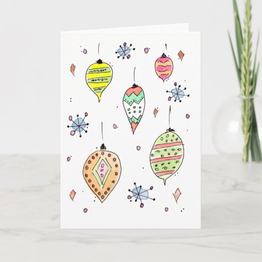 Boules de Noël brillantes ! Carte de Noël (Devant)