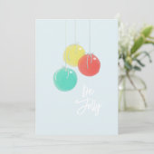 Boules de Noël Brillantes Carte Plate (Debout devant)