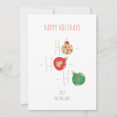 Boules de Noël Joyeux Noël carte de vœux style doo (Devant)