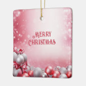 Boules de Noël rose blanc Ornement de Noël (Gauche)