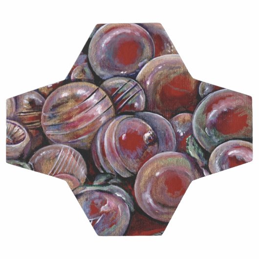 Boules de Noël rouges (Plat)