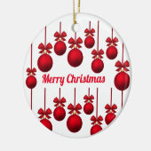 Boules de Noël rouges cercle ornement (Gauche)