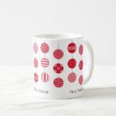 Boules de Noël rouges Mug (Devant droit)