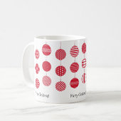 Boules de Noël rouges Mug (Devant gauche)
