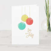 Boules de Noël scintillantes Carte de vacances (Devant)