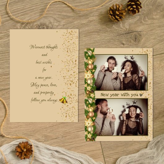 Boules de Noël simples 2 photo Carte de vacances