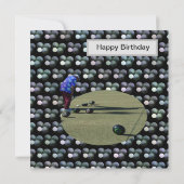 Boules De Pelouse Avec Bowler, Carte D'Anniversair (Dos)