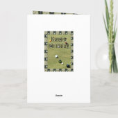 Boules de pelouse encadrées carte d'anniversaire, (Dos)