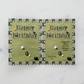 Boules de pelouse encadrées carte d'anniversaire, (Intérieur)