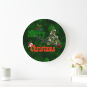 Boules de pelouse, horloge murale de Noël (Maison)