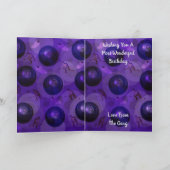 Boules de pelouse pourpres inspirées carte d'anniv (Intérieur)